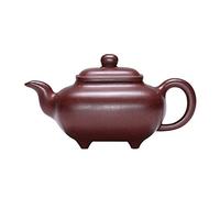 Tetera de arcilla morada, hecha a mano, auténtica, original, tetera de arcilla morada antigua, juego de té cuadrado
