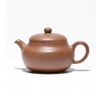 Tetera de arcilla morada hecha a mano de 130 ml, tetera hecha a mano, sección de mineral crudo, tetera de barro con filtro, juego de té Zisha para té, leche, café, tetera de oficina (A130 ml)