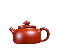 Tetera de arcilla morada hecha a mano de 200 ml, tetera hecha a mano con mineral crudo, tetera china zisha para té, leche, café, tetera de oficina