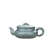 Tetera de arcilla morada retro de 240 ml, hecha a mano, de gran calibre, mineral crudo, verde, lodo verde, juego de té Zisha, tetera para té, leche, café, tetera de oficina