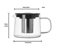 Tetera De Borosilicato Adicional Rompe Sustancia Inmune Proceso Remojo Tisana Visible Plan Ergonómico Aplicaciones Preparación Agua Tibia Adecuadas Contenedor Tisana Oficina