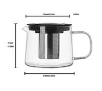 Tetera De Borosilicato Adicional Rompe Sustancia Inmune Proceso Remojo Tisana Visible Plan Ergonómico Aplicaciones Preparación Agua Tibia Adecuadas Contenedor Tisana Oficina