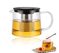Tetera De Cristal Con Filtro 1500 ML, Tetera De Vidrio, tetera Cristal, Etera De Vidrio Con Filtro, Teteras De cristal De Borosilicato Para Estufa de vitrocerámica (21 X 15 X 13 cm)