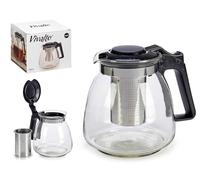 Tetera de Cristal con Filtro Inox Grande 900 ml. Tetera para te e infusiones. Medidas 13X13X13 Filtro inoxidable 7 X 5. Cristal de Borosilicato resistente.