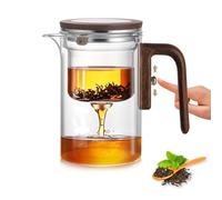 Tetera de Cristal con Separación de Agua - 600 ML, Enchantipot Magic Tea Pot para Hojas Sueltas, Vidrio de Borosilicato, Desmontable/Fácil de Limpiar, Tetera Mágica para el Hogar y la Oficina