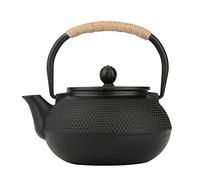 Tetera de hierro fundido de estilo japonés 800 ml con infusor de té de hierro negro de infusores extraíbles para preparar el té de hoja suelta y el diseño de contenido de calor