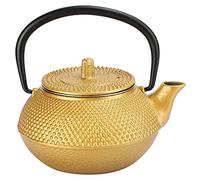Tetera de hierro fundido, tetera con diseño de abrazo de flor de ciruelo, capacidad de 0,3 l, elegante decoración del hogar para la ceremonia del té, material de hierro sin