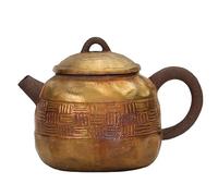 Tetera de Kung Fu Para Hacer té Tetera pequeña de cerámica plateada hecha a mano, estilo japonés antiguo, tetera individual, juego té kung fu gruesa Juego de Té de Cerámica
