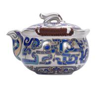 Tetera de plata dorada tetera de alta calidad ligera de lujo para el hogar taza de té individual contra escaldaduras kung fu juego de té con tapa tazón tetera infusor de té