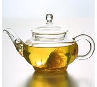 Tetera de Vidrio 250 ml / 8.5 oz Tetera de Té de Vidrio de Borosilicato con Filtro Inserto para Té Negro, Té Verde, Té de Frutas, Bolsitas de Té Aromatizadas, Filtro de Té Suelto