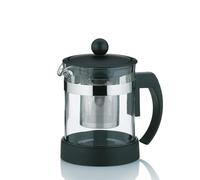tetera de vidrio kela con colador, tetera de vidrio 0,7 l AURON, tetera de vidrio para té suelto y bolsitas de té, tetera