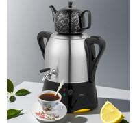 Tetera eléctrica, acero inoxidable 3L y tetera de cerámica de 1 litro, función de mantener el calor, para café y té turco