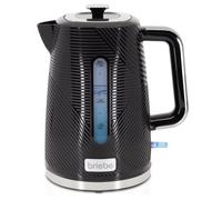 Tetera eléctrica Briebe KT1168BLK 1,7 L 2200 W acero inoxidable negra inalámbrica