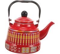 Tetera esmaltada vintage para cocina de inducción Tetera gruesa con asa, segura para uso doméstico, sin silbido,C1-1.7L