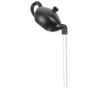 Tetera Fuente de Sobremesa, Accesorio DIY Retro Negro de Plástico | Tubo Incluido, Adorno Zen para Interior, Decoración de Sala de Té y Oficina, Compatible Mini Acuarios