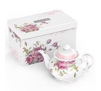 Tetera grande, jarra de leche y azucarero, juego de tetera de porcelana, caja de regalo de 1300 ml (solo tetera)