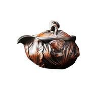 Tetera Infusiones Tetera Creativa De Cerámica Púrpura Alta Gama Capturada A Mano, En Relieve A Teapot