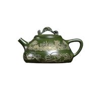 Tetera Infusiones Tetera De Cerámica Hecha A Mano For Salón Té, Color Verde Esmeralda, Barro, Oro Y Jade, For Toda La Casa Teapot