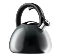 Tetera KADAX, tetera con silbido de acero inoxidable, tetera de 3L, gris