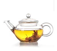 Tetera Lifeyz 250 ml para una taza de té, pequeña tetera de cristal claro, tapa colador de alambre de acero inoxidable, tetera para té resistente al calor