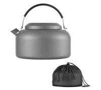 Tetera para acampar al aire libre para agua hirviendo, tetera para acampar y 450 ml de tazas de metal de 250 ml colocados de agua hirviendo al aire libre 1.4l teteras de aluminio (pava)