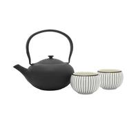 Bredemeijer Tetera Shanxi de hierro 1 L + 2 tazas de porcelana