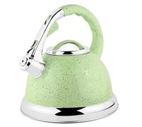 tetera silbadora, Tetera con silbido for estufa, tetera 304 con mango ergonómico, tetera caliente for estufa(Green)
