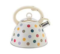 Tetera silbante de Acero Inoxidable, de Esmalte Mate, Apta para Uso alimentario, con asa Resistente al Calor para cocinas de inducción a Gas.