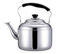 Tetera silbante grande para estufa de gas, tetera de acero inoxidable con mango plegable a prueba de calor, tetera para todas las fuentes de calor (5 l)