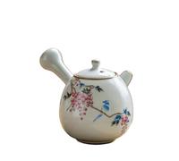 Tetera suelta moderna de cerámica china, tetera de horno ru, tetera de oficina, juego de té de Kung Fu, tetera doméstica con mango lateral, tetera con tapa, tetera multifuncional (C)