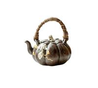 Tetera Tetera antigua de cerámica con asa de calabaza, tetera retro, tetera multifuncional for el hogar, adecuada for café, té y leche Tetera para Estufa