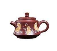 Tetera Tetera China For El Hogar Con Base De Cinco Columnas De Tigre De Arena Morada Hecha A Mano Creativa Infusor De Té De Cerámica