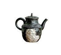 Tetera Tetera con esmalte dorado negro, tetera con filtro simple, juego de té de cerámica for kung fu, tetera antigua china, tetera decorativa Tetera para Estufa
