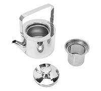 Tetera, tetera de acero inoxidable con silbato para estufa, 1 l, 1,3 l, 1,5 l, grado alimenticio pulido con espejo, para té, café y agua caliente, acabado espejo, tetera para (Mediano, 1,3 L)