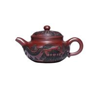 Tetera Tetera De Arcilla Morada Tallada A Mano Creativa Juego De Té Kung Fu Tetera De Arcilla Morada Infusor De Té De Cerámica