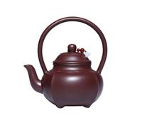 Tetera Tetera De Arcilla Púrpura De Kung Fu De Alta Gama For El Hogar Con Asa De Estilo Chino Retro Infusor De Té De Cerámica