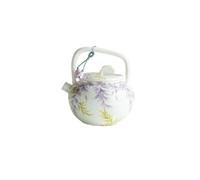 Tetera Tetera de cerámica con asa inclinada Tetera de flores pintada a mano Tetera personal for preparar té Tetera china for leche Tetera para Estufa