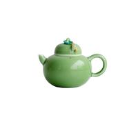 Tetera Tetera de cerámica verde Juego de té chino de kung fu Tetera pequeña de porcelana for el hogar Restaurante Tetera pequeña for vino Tetera para Estufa