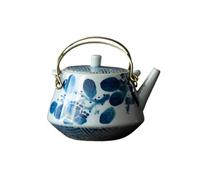Tetera Tetera pintada a mano for preparar té en casa, tetera especial de cerámica, tetera de agua fría con mango de cobre Tetera para Estufa
