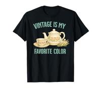 Tetera Vintage Floral Cottagecore Color Favorito Granma Love Camiseta