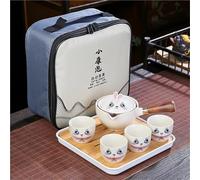 Teteras Con Máquina De Té E Infusor Rotación 360, Juego Ceremonia, Bolsa Set Tetera, Porcelana Gongfu, Portátil Juego De Té De Porcelana(Type-O)