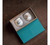 Teteras Juego Kung Fu Taza Degustación Té Maestra Caja Regalo Una Sola Película Apertura Compatible Tazón Porcelana Juego De Té De Porcelana(B)