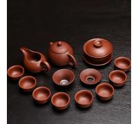 Teteras Juego Té Arcilla Púrpura Cerámica Tetera Kung Fu Infusor Xishi Taza Para Servir China Juego De Té De Porcelana(H)