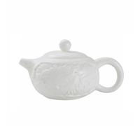 Teteras Tetera Belleza Porcelana Blanca Hecha A Mano Juego Té Personalizado Cerámica Con Diseño Dragón 260ml Filtro Agujero Bola China Xishi Juego De Té De Porcelana