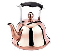 Teteras, tetera con silbato, superior for estufa(Rose Gold,4L)