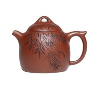 Teteras Tetera de arcilla púrpura Retro de 290ml, tetera hecha a mano de mineral crudo, tetera de barro con colador, tetera Zisha, teteras, cafetera para té, Leche, Café, Tetera de Oficina