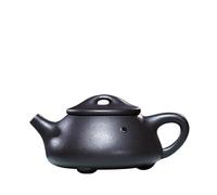 Teteras Teteras de arcilla púrpura de 190ml, tetera hecha a mano, piedra mineral cruda, barro amarillo, tetera for remojar, juego de té Zisha, teteras, cafetera para té, Leche, Café, Tetera de Oficina