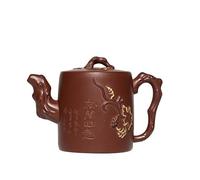 Teteras Teteras de arcilla púrpura de 340ml, tetera hecha a mano de barro de mineral crudo con infusor, juego de té chino Zisha for tetera china para té, Leche, Café, Tetera de Oficina