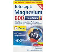tetesept Magnesio 600 Triple Action - 30 comprimidos tetesept
