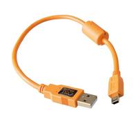Tether Tools Cable de datos USB TetherPro para USB 2.0 a USB 2.0 Mini-B (5 patillas) - 0,3 metros de longitud naranja